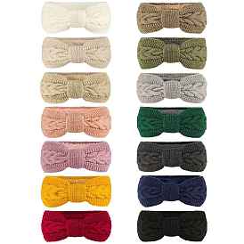 Bandeaux chauffe-oreilles d'hiver en fil de fibre de polyacrylonitrile, bandeau de tête en tricot torsadé épais et doux pour les femmes