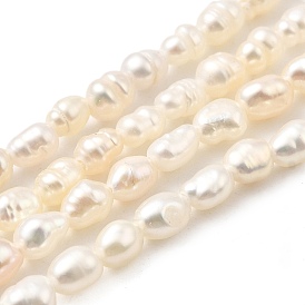 Нити из натурального культивированного пресноводного жемчуга, рис