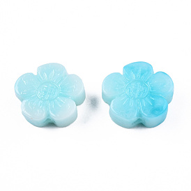 Synthetic Coral Beads, Dyed, Imitation Jade, Flower