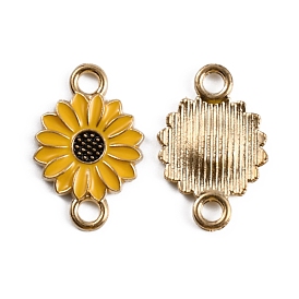 Verbindungsanhänger aus Zinklegierung, mit Emaille, Sonnenblume