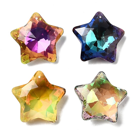 Гальваническим подвески стекла, для люстры хрустальные подвесные подвески, звезды прелести, граненые