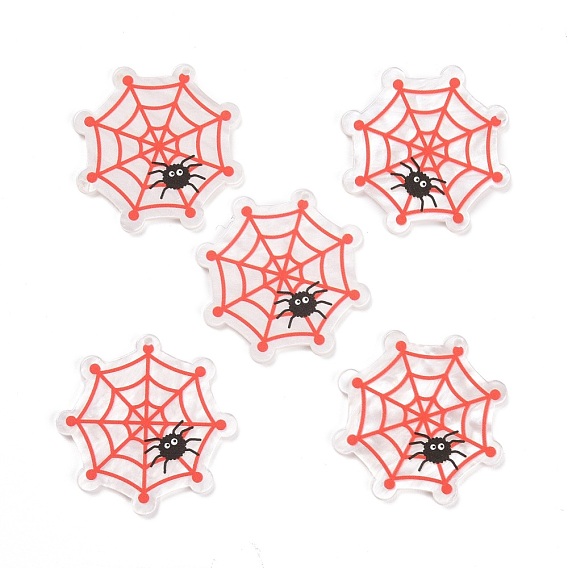 Acrylic Pendants, for Halloween, Spider Web