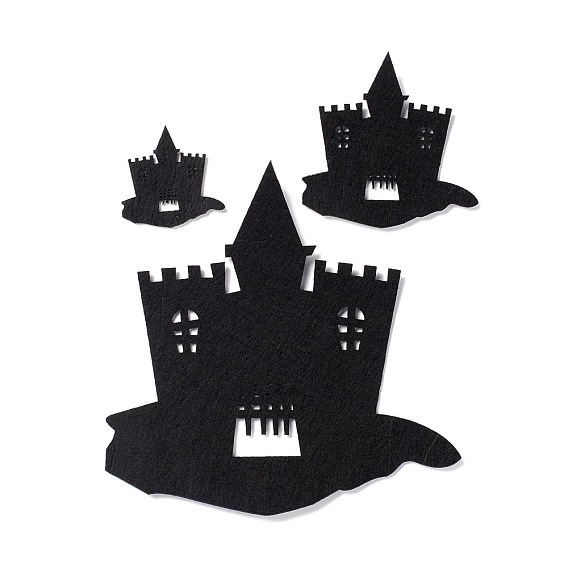 Wool Felt Haunted House Party Decorations, Halloween Themed Display Decorations, for Decorative Tree, Banner, Garland