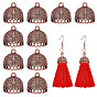 10шт. подвески из сплава в тибетском стиле, кисточка крышка под залог