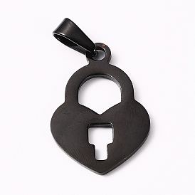 304 подвески из нержавеющей стали, замок на сердце