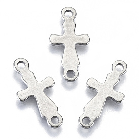 201 Stainless Steel Links Connectors, Laser Cut, Cross