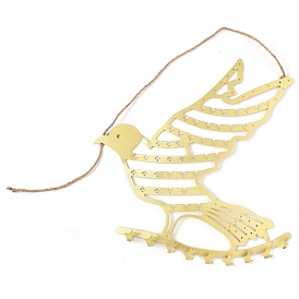 Железная настенная стойка для ювелирных изделий в виде птицы, для подвешивания колье серьги браслета