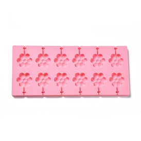 DIY Lollipop Making Food Grade Silicone Molds, Candy Molds, Flower, 12 Cavities