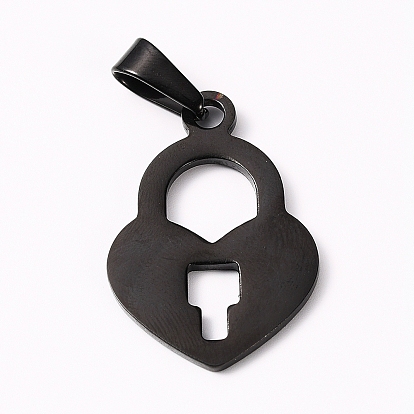 304 подвески из нержавеющей стали, замок на сердце