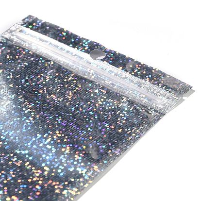 Laser Plastic Zip Lock Bags, Rectangle Packaging Bags, Top Self Seal Pouches