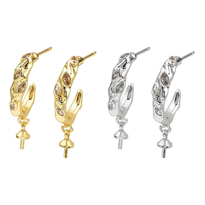 Стойка покрытие латунь микропаве прозрачный кубический цирконий гвоздики серьги поиск, без кадмия и без свинца