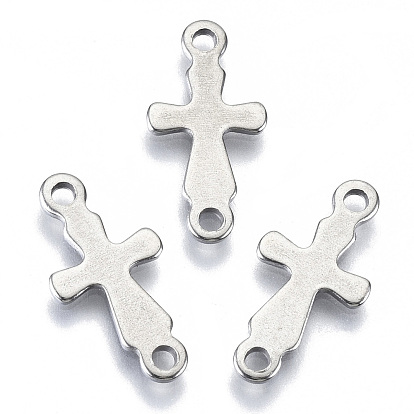 201 Stainless Steel Links Connectors, Laser Cut, Cross