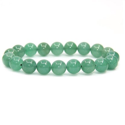 Perles rondes de pierre gemme s'étendent bracelets, Avec des perles de rechange, Fil élastique en fibre et fer à repasser