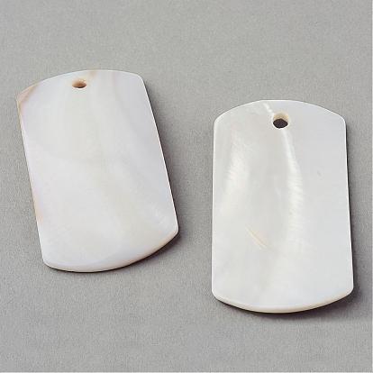 Sea Shell Pendants, Big Pendants, Rectangle