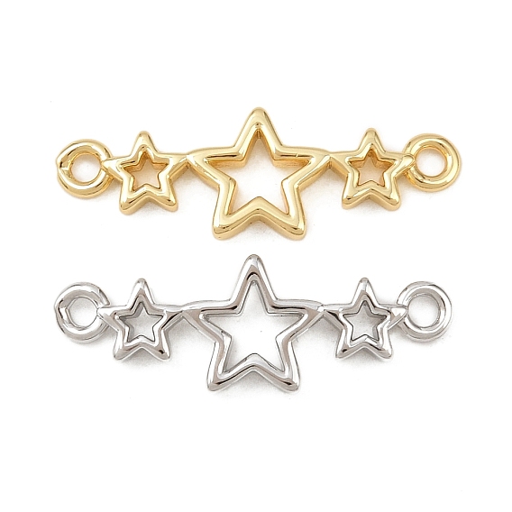 Подвески-соединители в виде тройной звезды из латуни, долговечный, без свинца и без кадмия, стойки покрытие