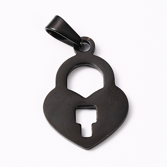 304 подвески из нержавеющей стали, замок на сердце