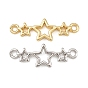 Подвески-соединители в виде тройной звезды из латуни, долговечный, без свинца и без кадмия, стойки покрытие