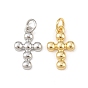 Латунные подвески, крестик, долговечный, без свинца и без кадмия, стойки покрытие, с целью перехода в кольце