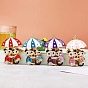 Alloy with Rhinestone Keychain for Women, Umbrella with Bear