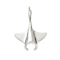 304 Stainless Steel Pendants, Manta Ray Charm