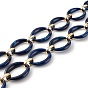 Handmade Imitation Gemstone Style Acrylic Chains, with CCB Plastic Linking Rings