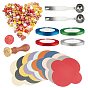 DIY Wax Seal Stamp Kits, Including Sealing Wax Particles, Mini Paper Envelopes, Brass Wax Seal Stamp and Single Face Satin Ribbon