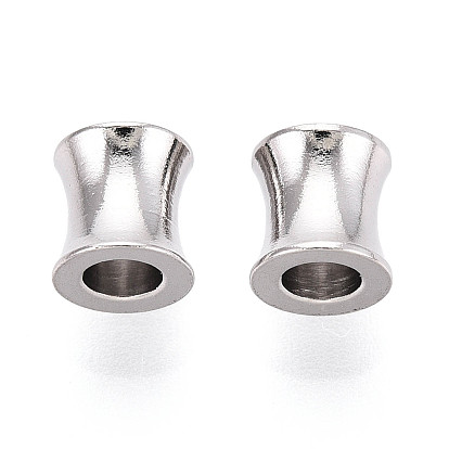 304 из нержавеющей стали бусы, баррель, без кадмия, без никеля и без свинца