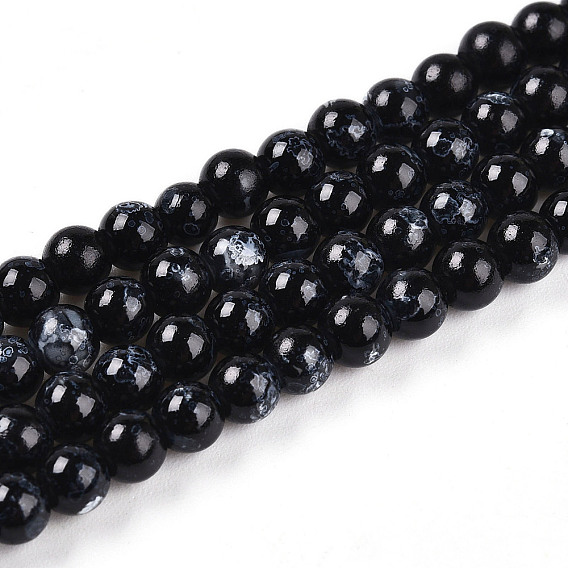 Выпечка окрашенные стеклянные бусины, круглые