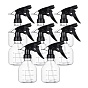 BENECREAT 250ml Empty Plastic Spray Bottles with Black Trigger Sprayers Clear Trigger Sprayer Bottle with Adjustable Nozzle for Cleaning Gardening Plant Hair Salon