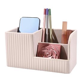 Imitation Leather Desktop Storage Boxes, Pen Pencil Case, Rectangle