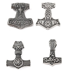 316 Surgical Stainless Steel Pendants, Thor's Hammer Charm