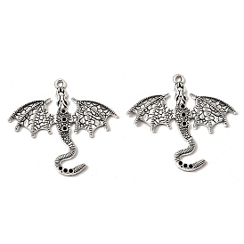 Сплавочные сеттинги для кулона (стразы), тибетский стиль, дракон