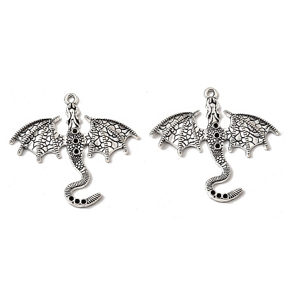 Сплавочные сеттинги для кулона (стразы), тибетский стиль, дракон