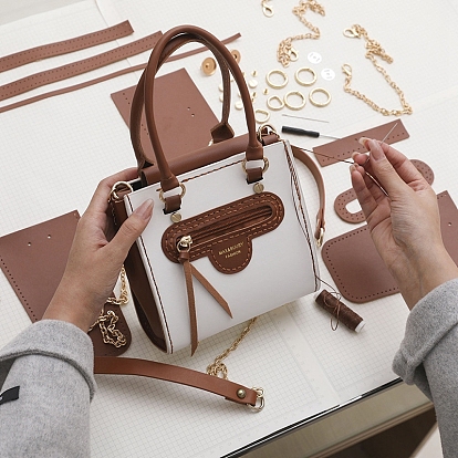 DIY Imitation Leather Crossbody Lady Bag Making Kits, Handmade Mini Shoulder Bags Sets for Beginners