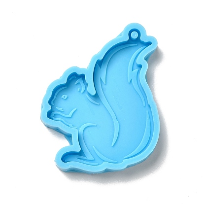 Squirrel DIY Pendant Silicone Molds, Resin Casting Molds, For UV Resin, Epoxy Resin Jewelry Making