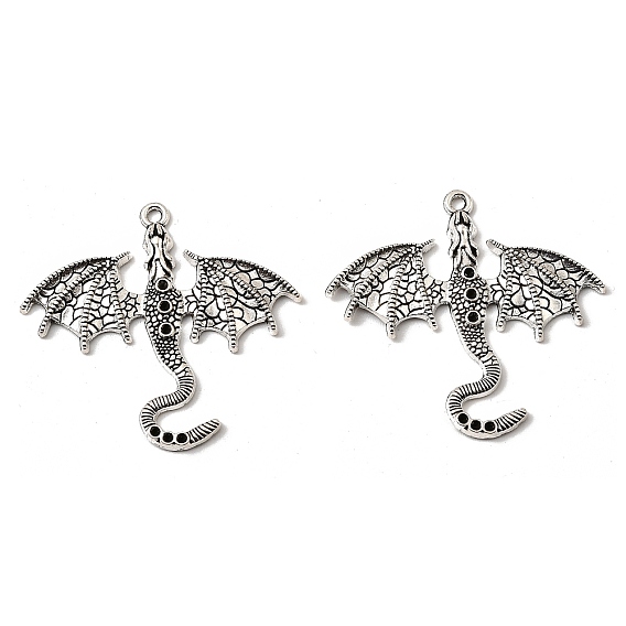 Сплавочные сеттинги для кулона (стразы), тибетский стиль, дракон