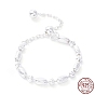 925 Sterling Silver Dangle Slider Finger Ring for Girl Women, Textured Beads Expandable Ring, Adjustable Ring