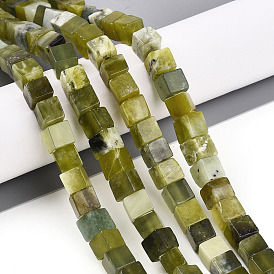 Природного нефрита Xiuyan бисер нитей, кубические