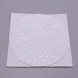 48 шт бумажный термопресс термотрансферная ремесла головоломка, плоско-круглые