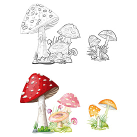 Glow in The Dark Mushroom Switch Wall Stickers, Luminous Cartoon PVC Light Switch Decals, for Kids'Bedroom Living Room