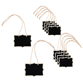 28шт. 2 стили пустых деревянных мини-досок для рисования мелом, наклейки для классных досок, с пеньковой веревки