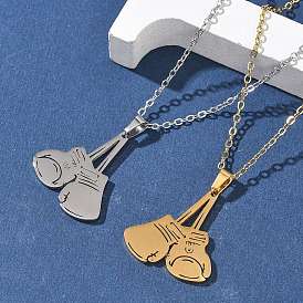 304 подвесные из нержавеющей стали ожерелья, боксерские перчатки