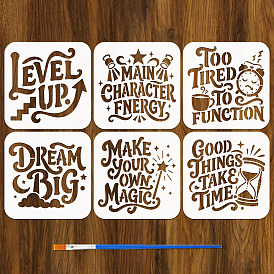 6 pcs 6 styles thème animal animal de compagnie évider dessin peinture pochoirs, pour scrapbooking bricolage, album photo, motif cochon & vache & cheval & coq & mouton