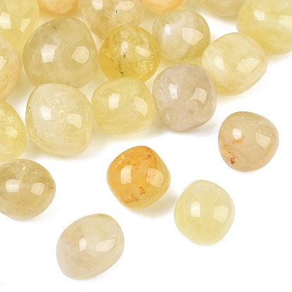 Cuentas de cuarzo limón natural, calentado, grado ab, piedra caída, pepitas, sin agujero / sin perforar, gemas de relleno de jarrones