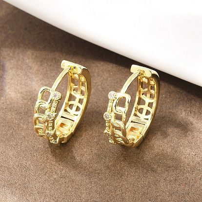 Латунные серьги обруча, цепочка-оберег