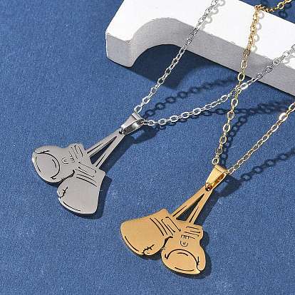 304 подвесные из нержавеющей стали ожерелья, боксерские перчатки