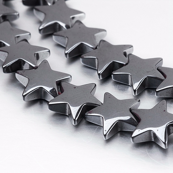 Non-magnetic Synthetic Hematite Beads Strands, Star