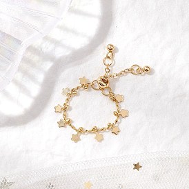 Регулируемые латунные панцирные цепочки кольца для женщин, со звездой прелести