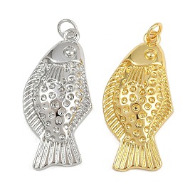 Латунные подвески, рыбы прелести, с целью перехода в кольце, стойки покрытие, без свинца и без кадмия, долговечный