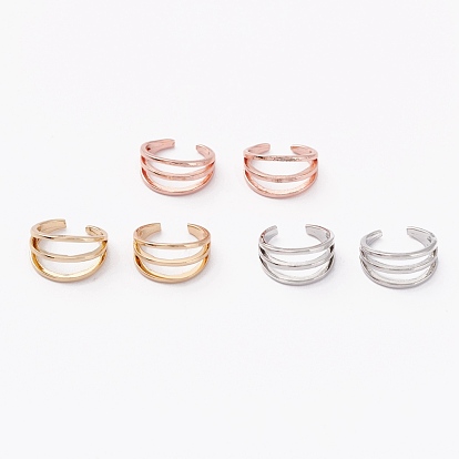 Brass Cuff Earrings